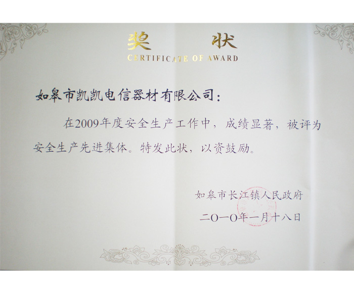 安全生產先進企業(yè)